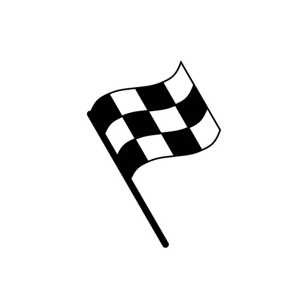 Drapeau de course icône vecteur. icône drapeau de course. icône drapeau de course à carreaux - Vecteur, image