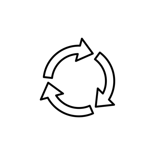 Icon-Vektor recyceln. Recycling-Vektorsymbol. - Vektor, Bild
