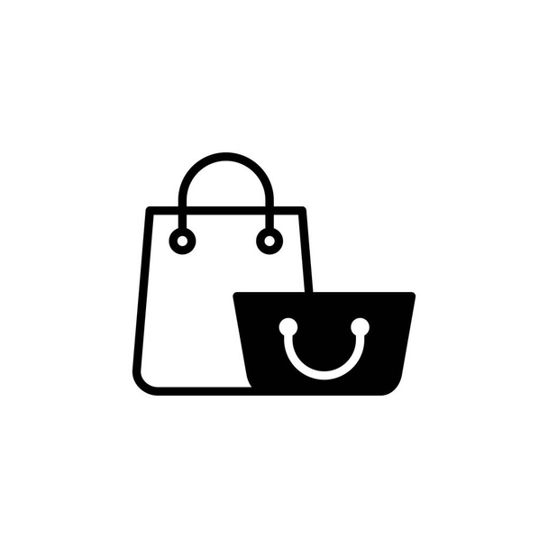 Icon-Vektor für Einkaufstüten. Einkaufssymbolvektor - Vektor, Bild