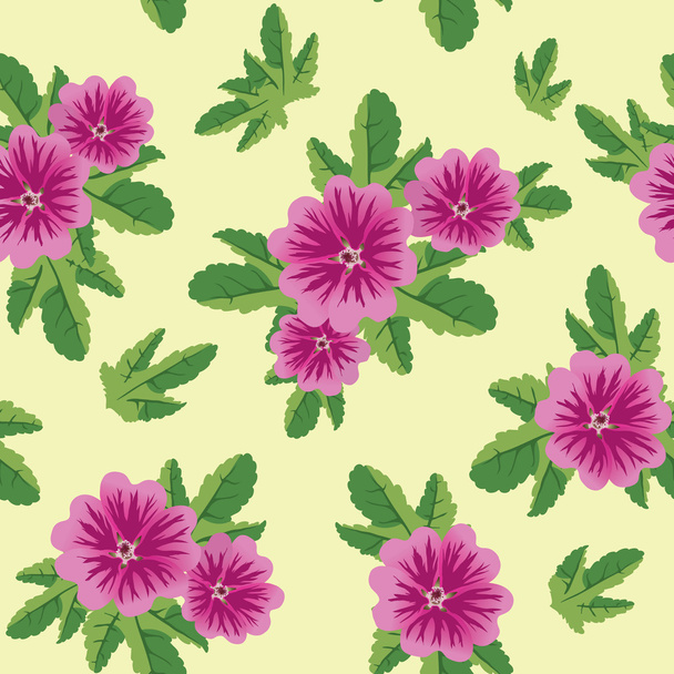 vector naadloze floral textuur met kaasjeskruid bloemen - Vector, afbeelding