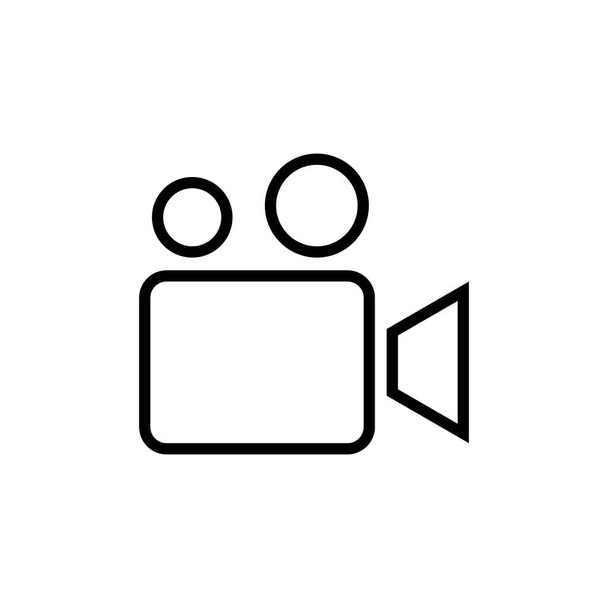 Vecteur d'icône vidéo. icône de caméra vidéo vecteur. enseigne de cinéma. cinéma - Vecteur, image