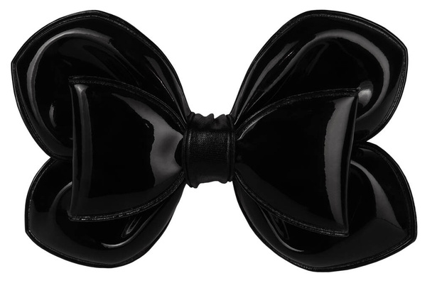   Волосы галстук-бабочка черный современный изолирован на белом фоне                              - Фото, изображение