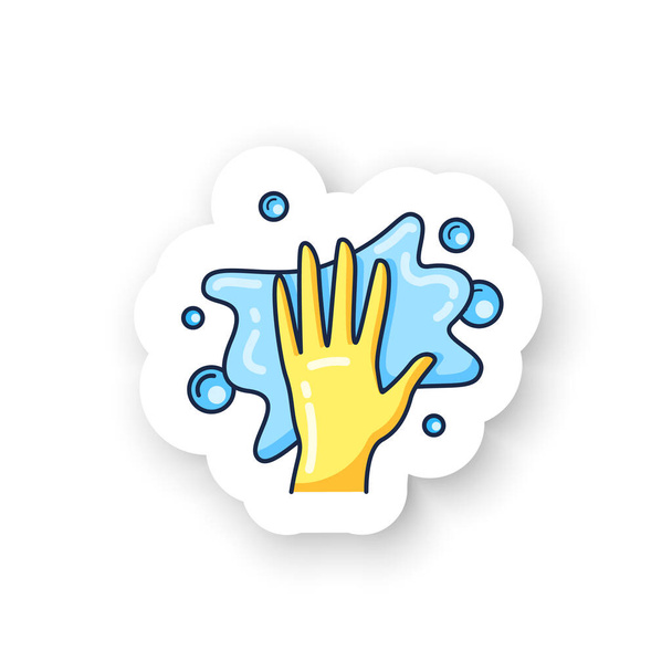 Foaming sticker icon - Vector, Imagen