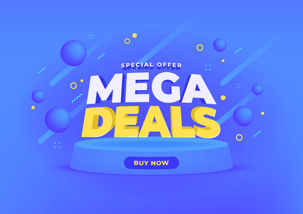 Mega deals sale banner background. - Vector, Image