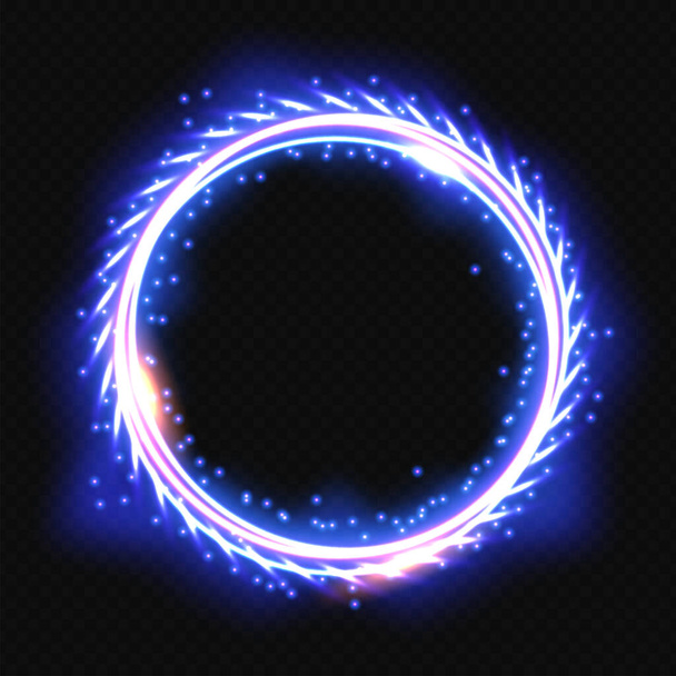 Реалістична рама вогню круглого світла
 - Вектор, зображення