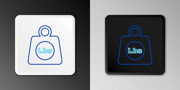 Line Weight pounds icon isolated on grey background. Pounds weight block for weight lifting and scale. Mass symbol. Colorful outline concept. Vector - ベクター画像