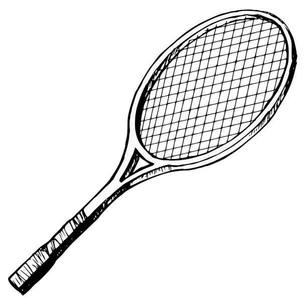 tennis bat - Vector, Image