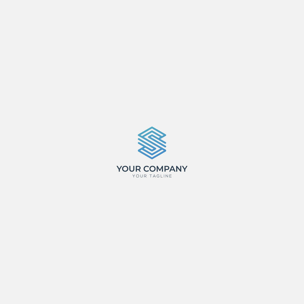 línea S letra monograma logotipo - Vector, imagen