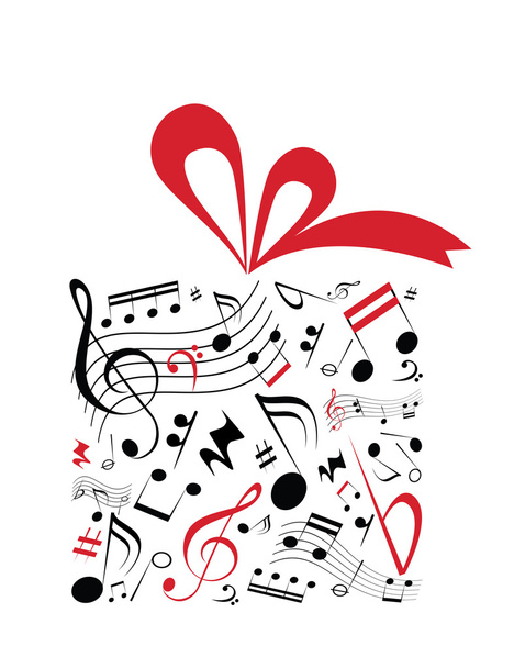 Music gift - Vector, Image
