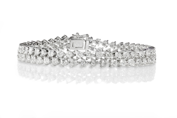 dubbele rij diamant armband - Foto, afbeelding