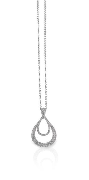 Diamond hanger ketting op een ketting - Foto, afbeelding