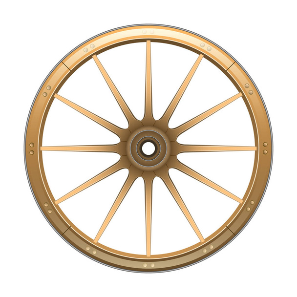 Wild west wheel vector icon.Cartoon vector icon isolated on white background wild west wheel. - Vector, Image