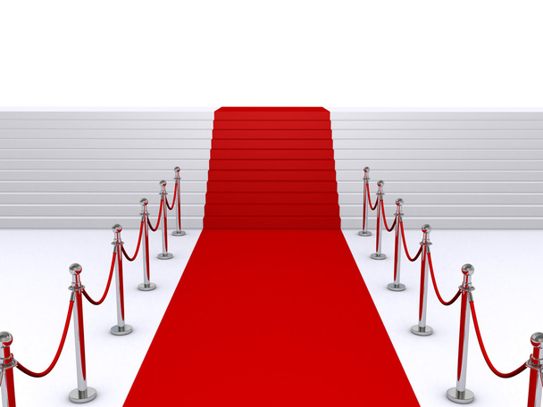 Escaleras y alfombra roja
 - Foto, imagen