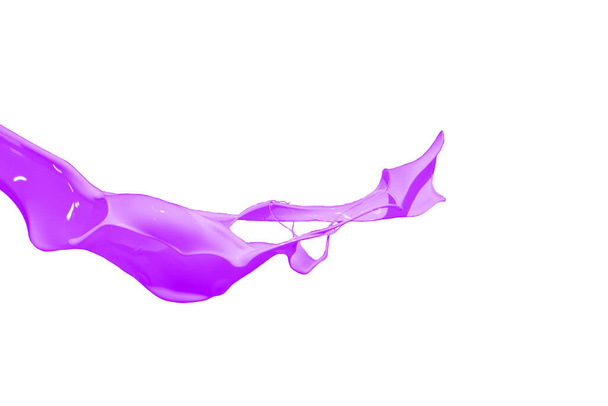 Purple paint splash isolated on white background. - Photo, Image