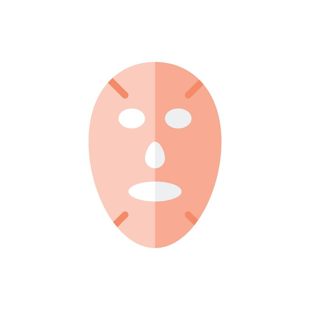 Máscara facial Icono plano Logo Ilustración Vector Aislado. Feliz Día de la Madre Icono-Set. Adecuado para diseño web, logotipo, aplicación y mejora de su negocio. - Vector, imagen