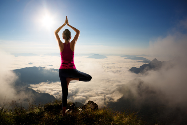 Jovem mulher exercícios ioga
 - Foto, Imagem