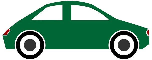 Автомобильный иконка Плоский графический дизайн фондовый вектор иллюстрации на белом фоне - Вектор,изображение