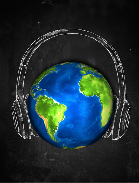 Tierra boceto auriculares música fondo
 - Foto, imagen