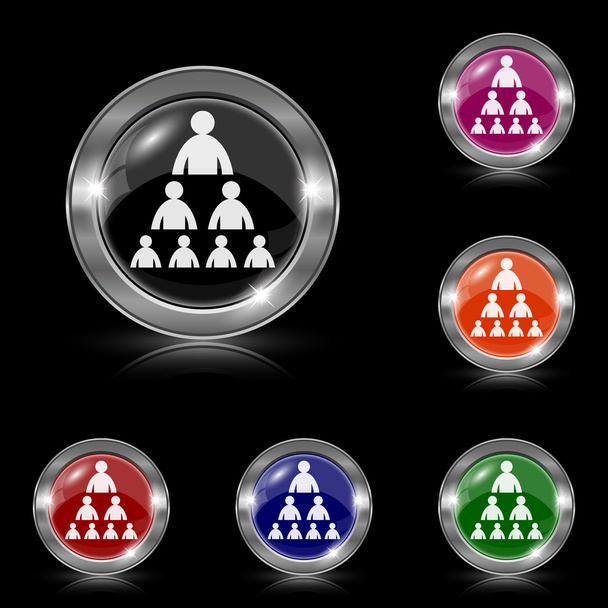 Gráfico organizacional com ícone de pessoas
 - Vetor, Imagem
