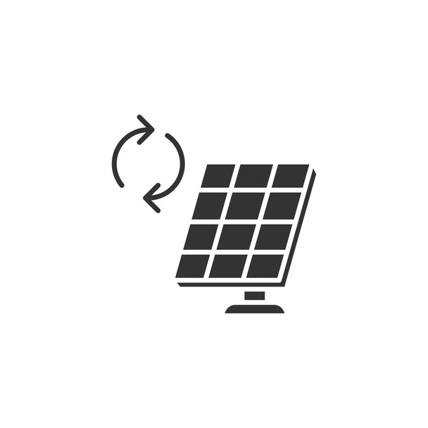 Solarpanel-Symbol isoliert auf weißem Hintergrund. Umweltsymbol modern, einfach, Vektor, Symbol für Website-Design, mobile App, ui. Vektorillustration - Vektor, Bild