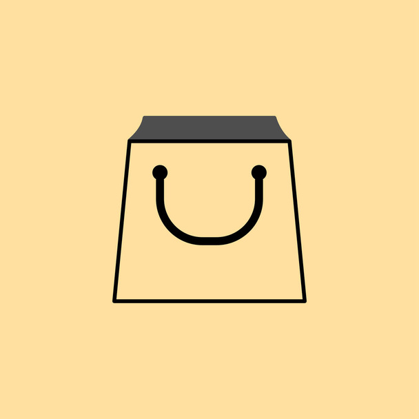 Shopping bag icon. Illustration in flat style. - Vector, Image