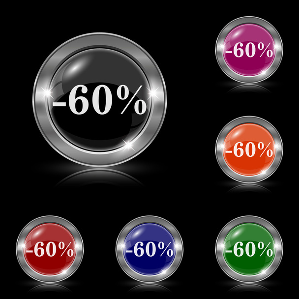 60 percent discount icon - Vector, Image