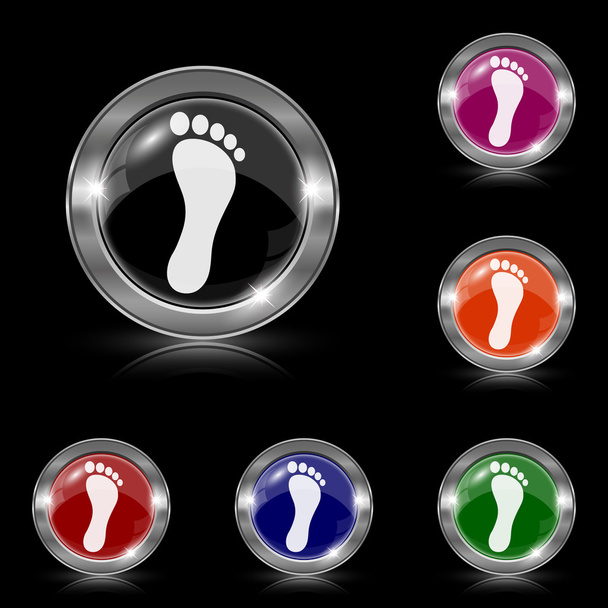 Foot print icon - Vector, Image