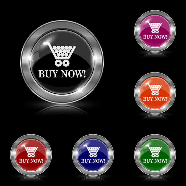 Buy now shopping cart icon - Vektor, Bild