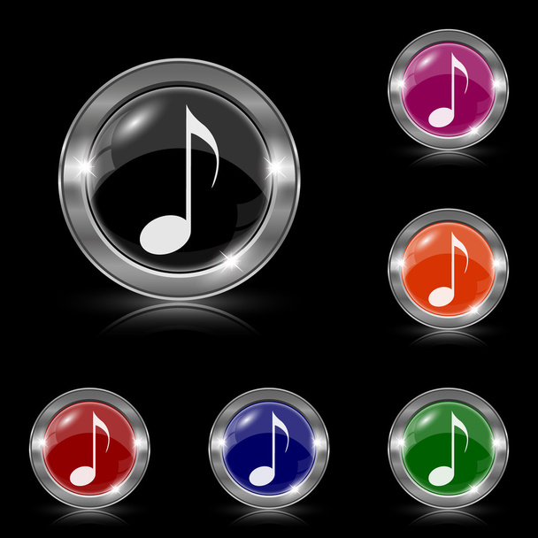 Musical note icon - Vector, imagen