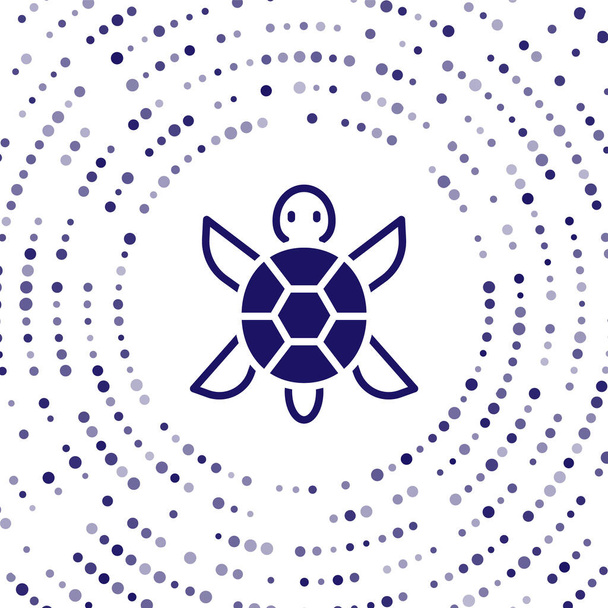 Ікона Blue Turtle ізольована на білому тлі. Абстрактне коло випадкових точок. Вектор. - Вектор, зображення