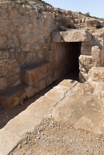 Ruínas do palácio do rei Herodes Herodião no deserto da Judéia, em Israel - Foto, Imagem