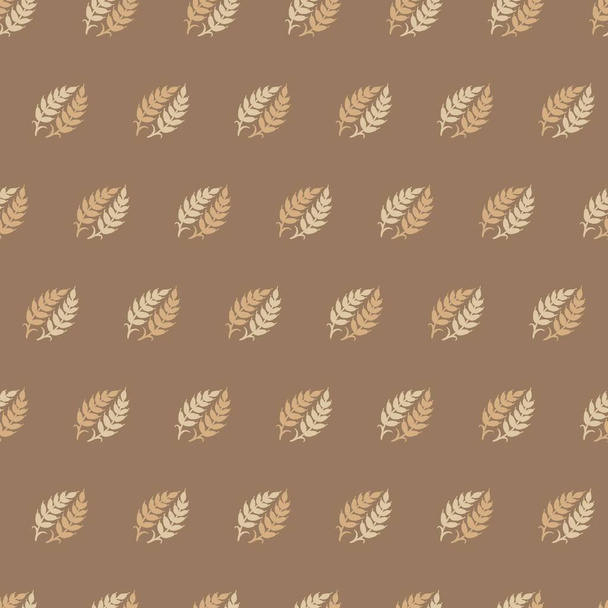 要旨ブラウン系の小麦フラットベクトルイラストカラーシームレスなパターンは、背景やアパレルに使用することができます - ベクター画像