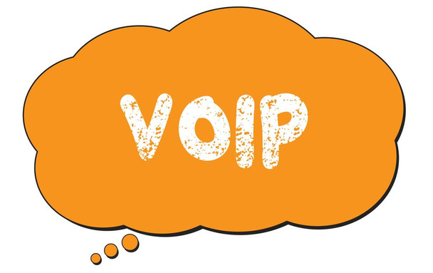 VOIP text written on an orange thought cloud bubble. - Photo, Image