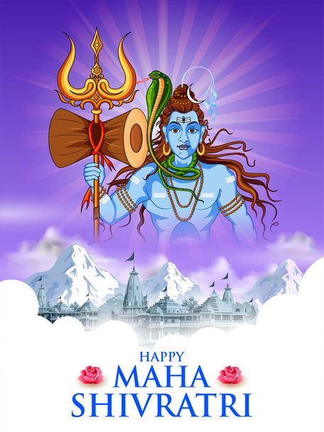 Seigneur Shiva, Dieu indien de l'hindou pour Maha Shivratri festival de l'Inde - Vecteur, image