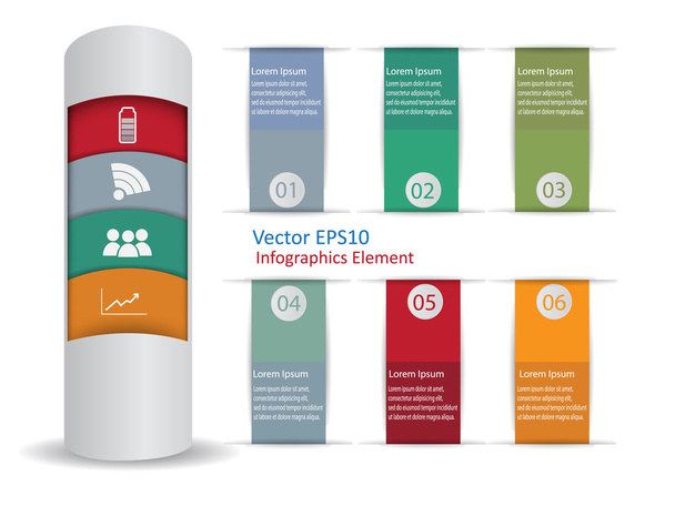 Elementos infográficos modernos Fundo vetorial
 - Vetor, Imagem