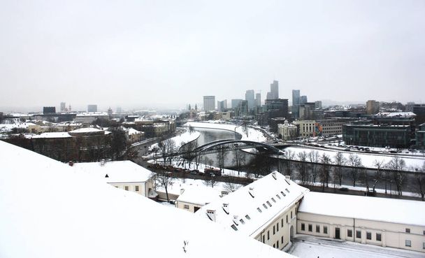 Панорама Вильнюса с башни Гедимин, Литва - Фото, изображение