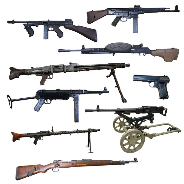 Оружие: автоматическое оружие, пулемет и пистолет - Фото, изображение