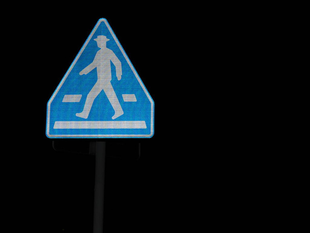 Tokyo,Japan-March 5, 2021: Pedestrian crossing sign of Japan in the night - Photo, Image