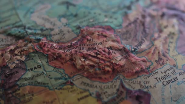 Mapa Íránu na mapě Staré Země. - Záběry, video