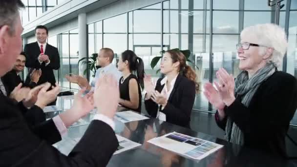 El equipo de negocios celebra una reunión
 - Metraje, vídeo