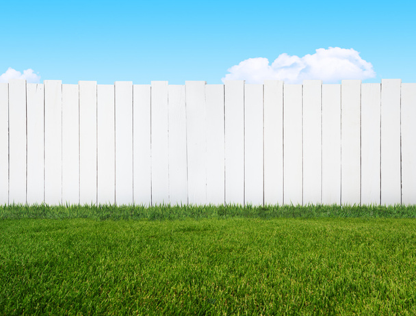 white garden fence - Photo, Image