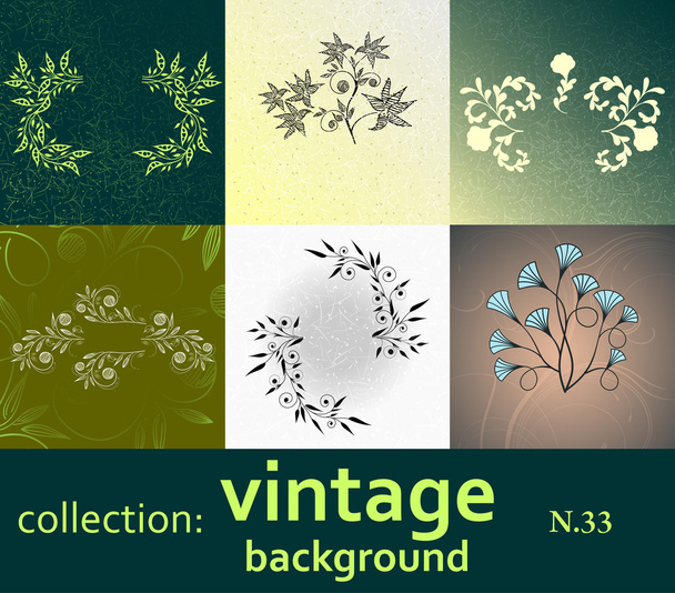 Collection vintage background - Vetor, Imagem