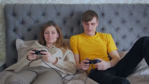 Woman And Man With Joysticks - Footage, Video