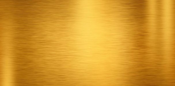 Gold polished metal texture. Shiny background with space for design. - Photo, Image