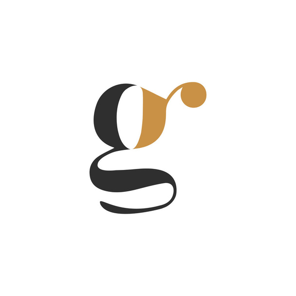 Design iniziale del modello vettoriale del logo della lettera rg. Lettere collegate gr logo design. - Vettoriali, immagini