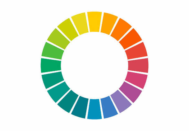 Beyaz arkaplanda izole edilmiş renk tekerleği spektrumu - Fotoğraf, Görsel
