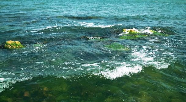 Бурное Черное море, природный фон  - Фото, изображение