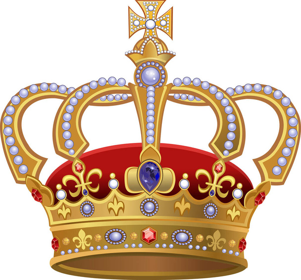 illustration of Royal Gold Crown - Vector, Image
