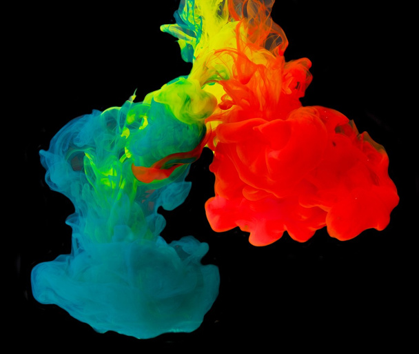 Colored ink in water - Valokuva, kuva