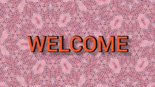Welcome intro video clip. Announcement event. Opening ceremony. Presentation starting greeting. Visual illustration footage of welcome typography. 3d illustration concept - Footage, Video